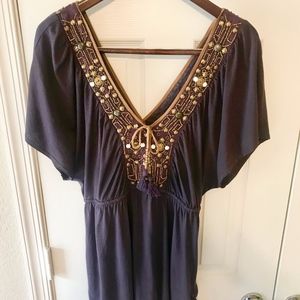 Beautiful Purple Embellished Boutique Top